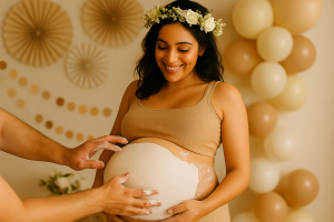 Pregnancy keepsake belly casting process