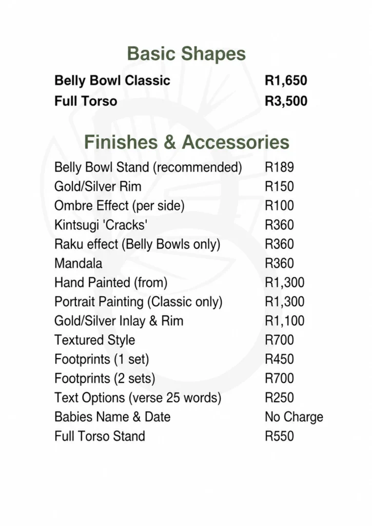 belly bowl price guide