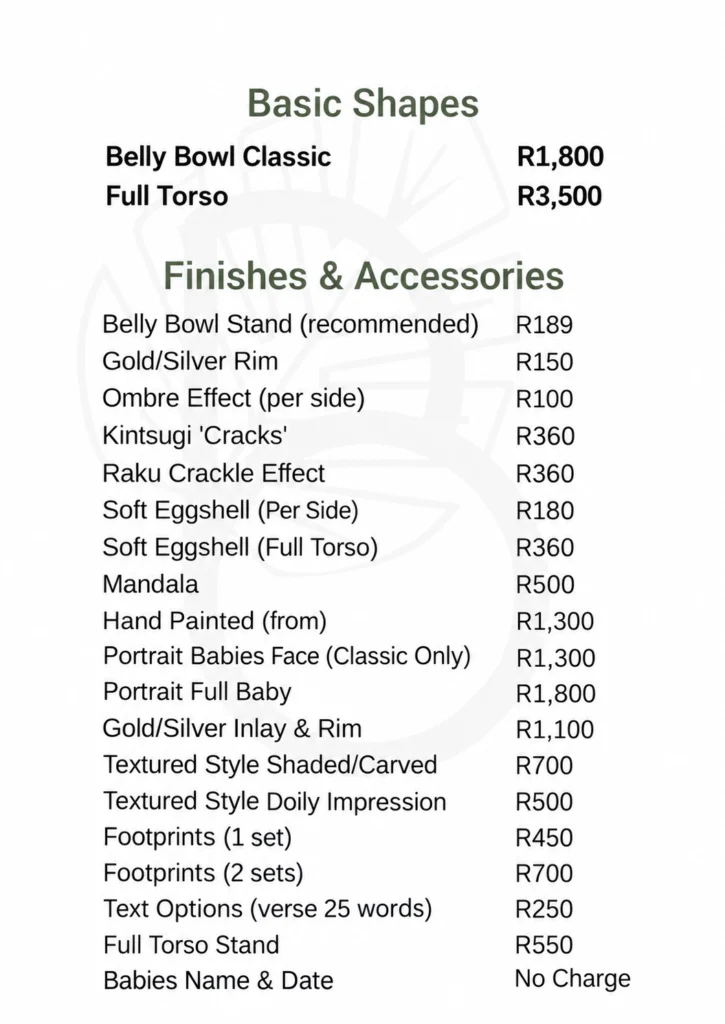Belly bowl pricing
